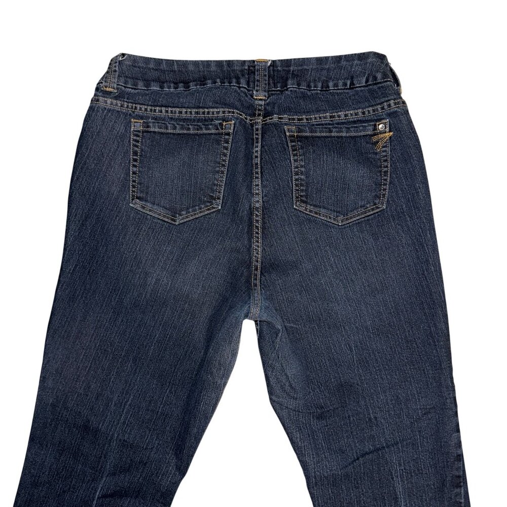 Torrid Plus Size Bootcut Jeans Womens 16 28 Blue Denim Stretch Dark Wash Pockets - Picture 6 of 8